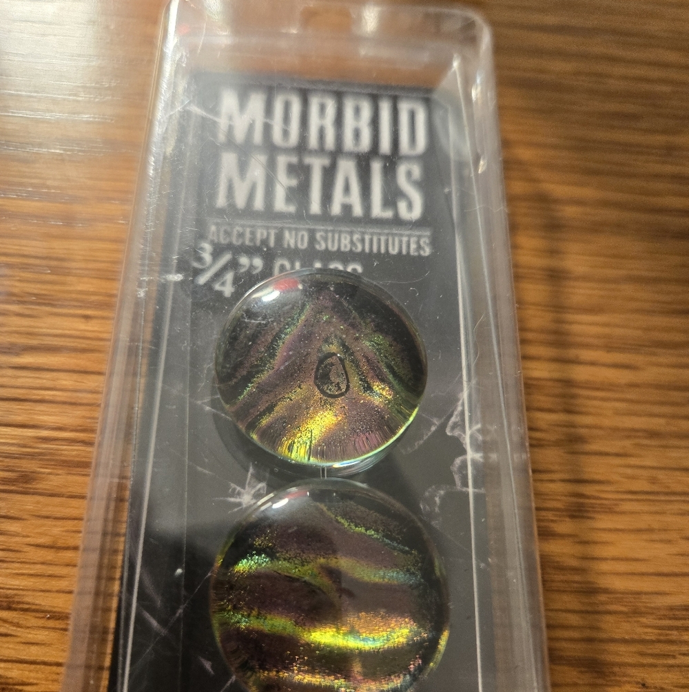 Morbid Metals Iridescent Glass Plugs